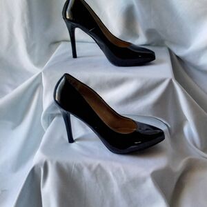 Christian Siriano Glossy Black Heels